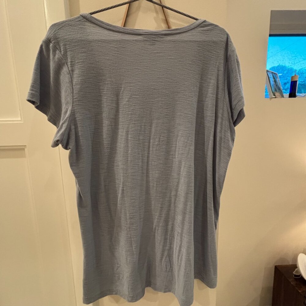 James Perse Scoopneck Tee, Size‎ 3 (L) Light Blue - Picture 4 of 4